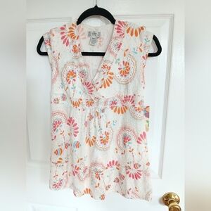 Duck Head Colorful Babydoll tank size M Tie On Back Party Vacation Resort Summer